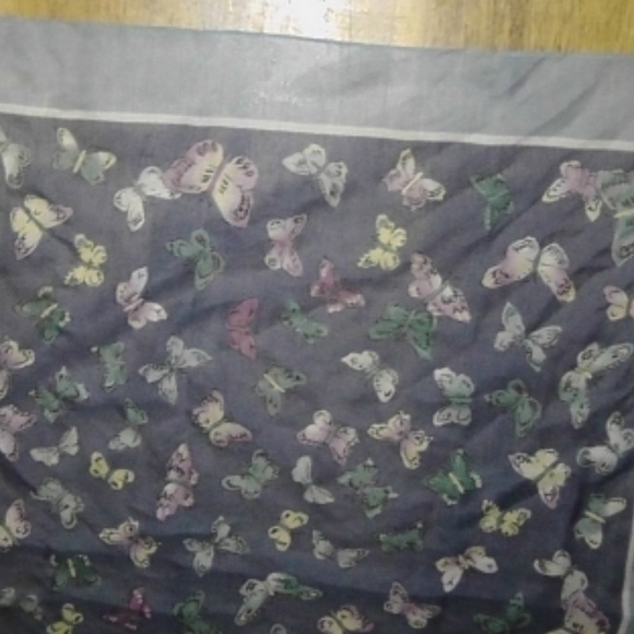 Vintage butterflies print Head-Tie square scarf